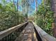 Scenic wooden boardwalk winding through a lush, green nature trail offering a peaceful outdoor experience at 14214 Shocklach Dr, Winter Garden, FL 34787