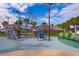 Nautical themed playground with slides, climbing structures, and a splash pad for outdoor fun and play at 4374 Rhyme St, Kissimmee, FL 34746