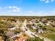 An aerial view of a residential neighborhood, featuring single-Gathering homes and community recreational areas at 600 Park Valley Cir, Minneola, FL 34715