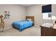 bedroom with a twin bed, desk, and playful decor at 2620 Cedar Shake Ct, Oviedo, FL 32765