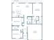 Layout of the home featuring 3 bedrooms, 2 baths, a 2-car garage, and an open-concept living space at 315 Marquee Dr, Kissimmee, FL 34758