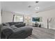 Cozy living room showcasing gray flooring, a large sectional sofa, and a modern decorative arrangement at 4100 Cannon Ct, Kissimmee, FL 34746