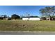 Rear exterior view of single-story house with green lawn and blue sky at 4405 Sw 155Th Place Rd, Ocala, FL 34473