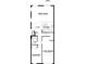 Detailed floor plan showcasing the layout of the kitchen, living spaces, bedroom and bathroom at 5116 Rain Shadow Dr, St Cloud, FL 34772