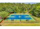 Aerial view of the community basketball court surrounded by trees at 14067 Weymouth Run, Orlando, FL 32828