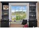 Office space with custom shelves, modern desk and lake view at 17201 Magnolia Island Blvd, Clermont, FL 34711
