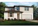 Charming two-story home featuring a neutral color palette and a well-manicured lawn with colorful shrubbery at 4965 Kaia Ave, Winter Haven, FL 33884