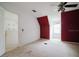 Bright bedroom features two-tone walls and a ceiling fan at 6801 County Rd 665, Bushnell, FL 33513
