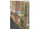 Aerial view of the lot outlined in red with property identification numbers at 9130 Laws Rd, Clermont, FL 34714