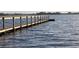 Wooden dock extending into the calm waters of a lake, offering a peaceful waterfront scene at 9130 Laws Rd, Clermont, FL 34714