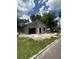This in-progress home shows the garage door and front door and the beginning stages of this house at 1017 Randall St, Orlando, FL 32805