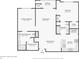 Floorplan featuring the layout of a primary bedroom, living room, kitchen, and other living spaces at 202 E South St # 5037, Orlando, FL 32801