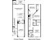 Detailed floor plan showcasing layout of first and second floors with room dimensions and features at 3086 Fieldwood Cir, St Cloud, FL 34772