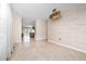 Bright dining room with decorative walls, tile flooring, and a modern light fixture at 3762 Sungrove Cir, Sanford, FL 32771