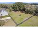 Large fenced backyard offers plenty of room for gardening and outdoor activities at 5150 Banana Point Dr, Okahumpka, FL 34762