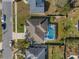 Aerial view of property and surrounding neighborhood with pool and yard at 5173 Clarion Oaks Dr, Orlando, FL 32808