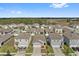 Aerial view of a residential neighborhood with well-maintained homes, green spaces, and convenient street layouts at 6745 Huntleigh Hammock Rd, Harmony, FL 34773