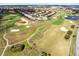 An aerial view of a well-manicured golf course with lush green fairways and water features at 1440 Pro Shop Ct, Davenport, FL 33896