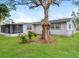 Lush backyard with a large shade tree, screened in porch and well-maintained lawn at 2021 Canal Rd, Deltona, FL 32738