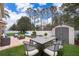 Backyard features outdoor seating area and a shed at 2753 Joseph Cir, Oviedo, FL 32765