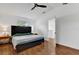 Bright bedroom features vaulted ceiling, fan and wood floor at 2923 Cornell Ave, Orlando, FL 32804