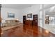 Bright living room featuring hardwood floors and elegant furniture at 338 Silver Pine Dr, Lake Mary, FL 32746