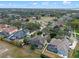 Community aerial view of homes with verdant lawns and mature trees, situated in a well-planned neighborhood at 3569 Bellington Dr, Orlando, FL 32835