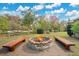 Backyard with a fire pit surrounded by seating at 4898 Meadow Dr, St Cloud, FL 34772