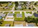 An aerial view of a home that includes a large front and back yard, as well as a paved driveway at 3324 Sw 137Th Loop, Ocala, FL 34473