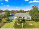 Charming single-story home with well-manicured lawn, bright red door, and a two-car garage at 11643 Sw 137Th Loop, Dunnellon, FL 34432