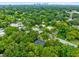 Beautiful aerial view of neighborhood with lush trees and clear view of downtown skyline in the distance at 2208 Page Ave, Orlando, FL 32806