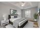 Beautifully staged bedroom featuring soft lighting, neutral walls and flooring, and comfortable bed at 27 Foxhunter Flt, Ormond Beach, FL 32174