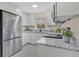 Modern kitchen featuring granite counters, stainless steel appliances, and bright white cabinetry at 2814 Bonneville Dr, Orlando, FL 32826