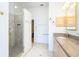 Bathroom featuring glass shower, toilet, and vanity at 398 Pine Tree Rd, Lake Mary, FL 32746