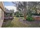 The backyard offers lush plants and well maintained grass at 820 Cypress Oak Cir, Deland, FL 32720
