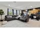 Cozy living room featuring a large sectional sofa, a world map and lots of natural light at 8515 Morehouse Dr, Orlando, FL 32836