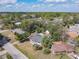 Aerial view of a charming home, with a private backyard swimming pool, surrounded by mature trees at 1382 Wright St, Daytona Beach, FL 32117