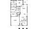 Detailed floor plan showcasing the layout of a house with multiple bedrooms, baths, and a two-car garage at 1619 Leatherback Ln, St Cloud, FL 34771