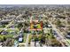 Aerial view of the property and neighborhood, showing lot size and surrounding homes at 522 Wisconsin Ave, St Cloud, FL 34769