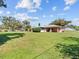 Expansive backyard showcasing lush green grass and mature trees, offering privacy at 522 Wisconsin Ave, St Cloud, FL 34769