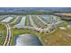 Aerial view of an expansive residential community with homes surrounding multiple tranquil ponds at 64 Citrine Loop, Kissimmee, FL 34758