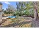 Well-maintained backyard featuring a sparkling inground pool and lush landscaping at 7448 Grand Ct, Winter Park, FL 32792