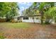 Backyard with a well-maintained lawn, tropical foliage, and mature shade trees at 1307 Lindenwood Ln, Winter Park, FL 32792