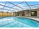 Sparkling pool with screen enclosure, overlooking a spacious backyard, and a well-maintained deck at 2335 Montano St, Deltona, FL 32738