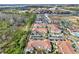 Aerial view of a community featuring pools, parking, and well-maintained landscaping at 3204 Gold Ln, Kissimmee, FL 34747