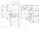 Upstairs and downstairs floor plan showing measurements for rooms in the house at 8438 Diamond Cove Cir, Orlando, FL 32836