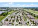 Wide aerial view of a neighborhood featuring beautiful homes, well-kept streets, and community landscaping near the highway at 15506 Tidal Cove Aly, Winter Garden, FL 34787