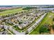 Expansive aerial view of a well-planned community, showcasing neat rows of homes and manicured landscaping near the highway at 15506 Tidal Cove Aly, Winter Garden, FL 34787