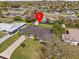 Bird's eye view showing the home's position within a quiet residential community at 2405 Janet St, Kissimmee, FL 34741