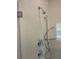 Modern bathroom shower with dual shower heads and white subway tile at 4317 Deleon St, Haines City, FL 33844